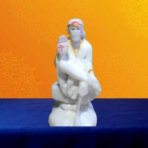 Sai Baba Idol 4 Inch ( White Robe) + Baba Prasadham