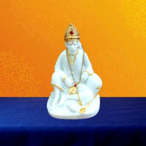 Dwarakamai Baba Sitting Idol Set (+ Kiridam + Malai) + Baba Prasadham