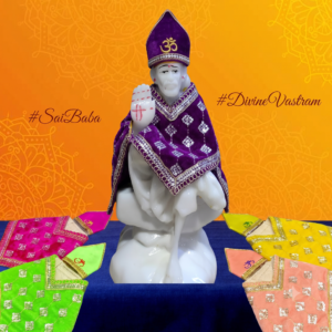Shirdi Baba Vastram (Ceremonial Idol Dress / Shawl) + Baba Prasadham
