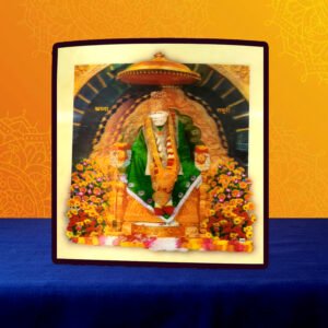 5D Holographic Shirdi Sai Baba Photo (Design 5D5) + Baba Prasadham